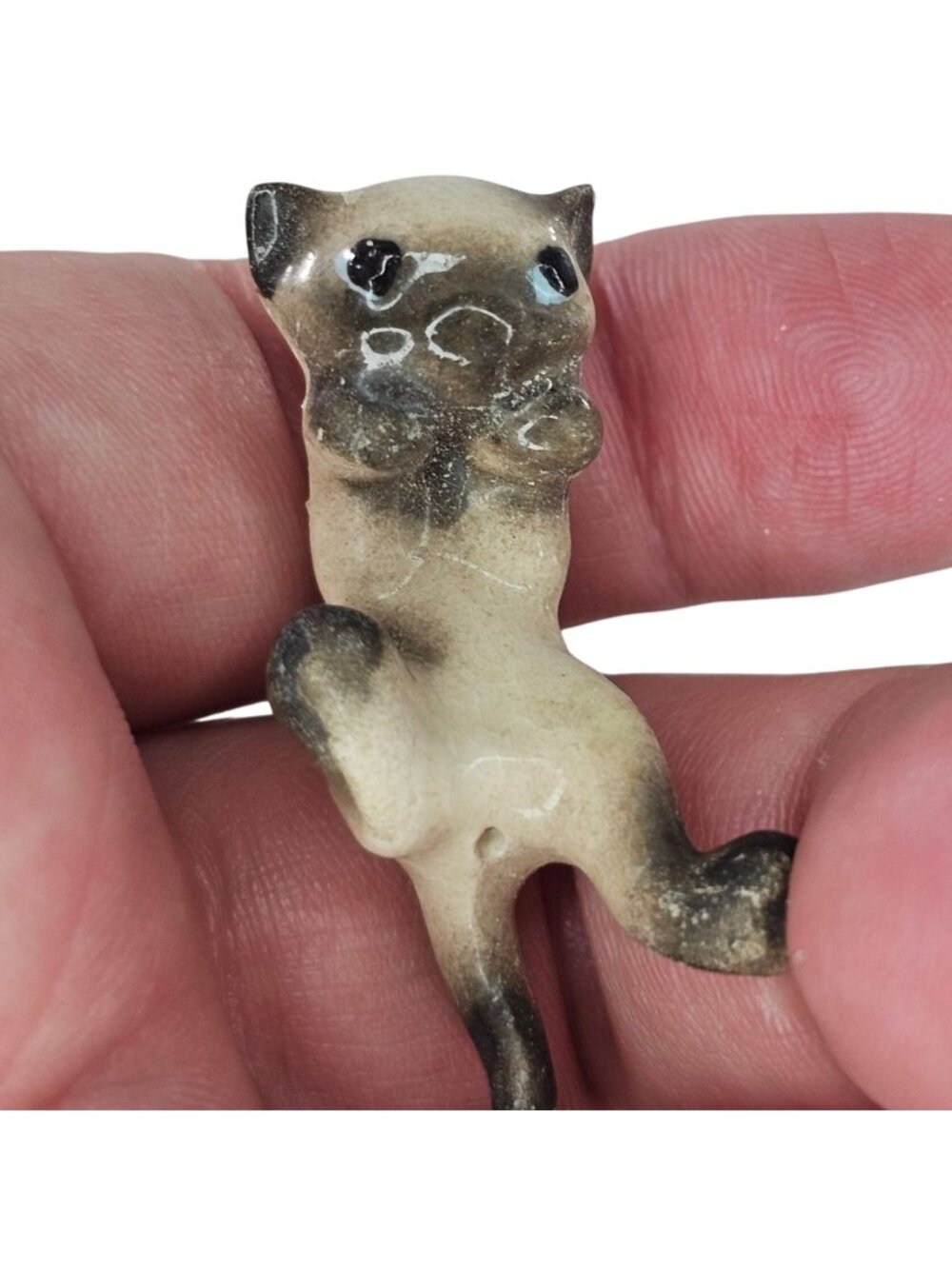 Hagen Renaker Siamese Climbing Kitten Cat Hanging Miniature Figurine